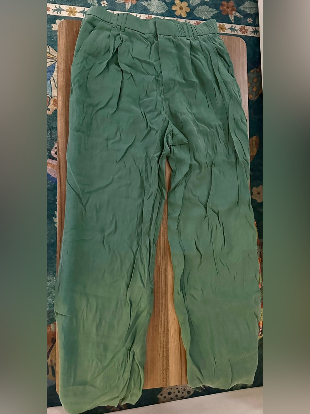 Zara  Green Relaxed Trousers